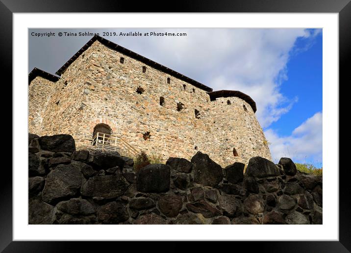 Medieval Raseborg Castle Ruins on a Rock Framed Mounted Print by Taina Sohlman