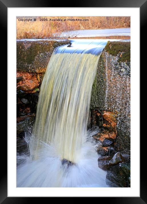 Small Stream Running in Winter Framed Mounted Print by Taina Sohlman