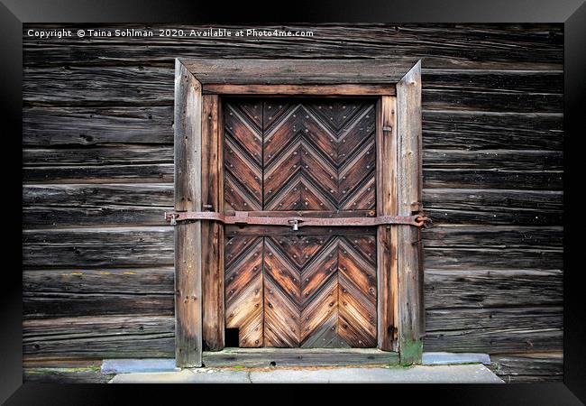 Old Granary Door Framed Print by Taina Sohlman