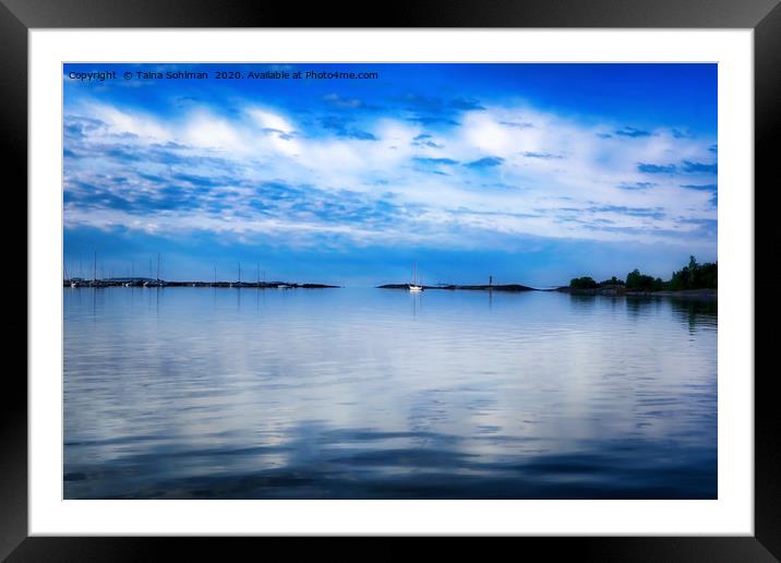 Blue Moment by the Sea Framed Mounted Print by Taina Sohlman