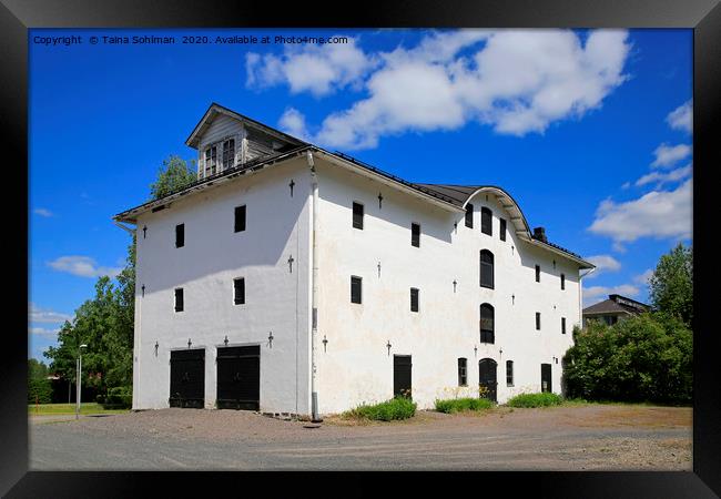 White Grain Storehouse, Jokioinen Manor Framed Print by Taina Sohlman