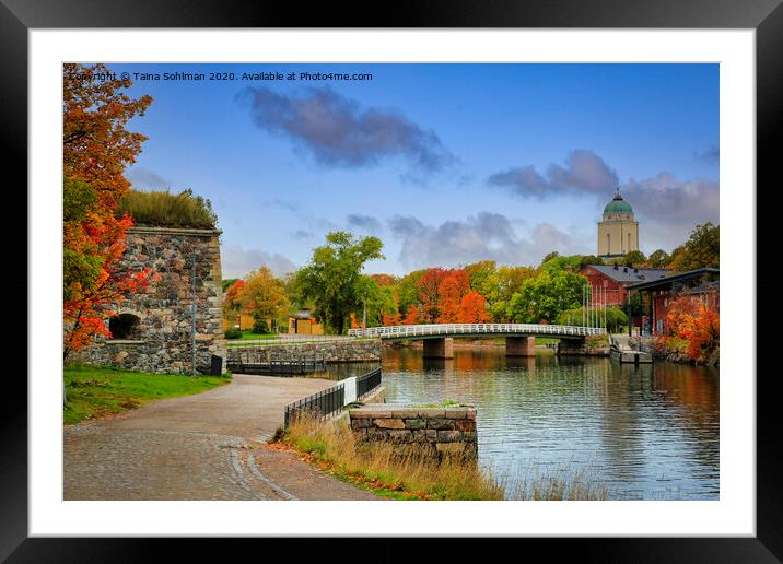 Walking in Autumnal Suomenlinna, Finland Framed Mounted Print by Taina Sohlman