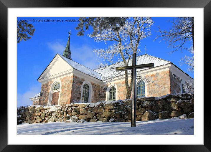 Church of Salo in Winter Framed Mounted Print by Taina Sohlman