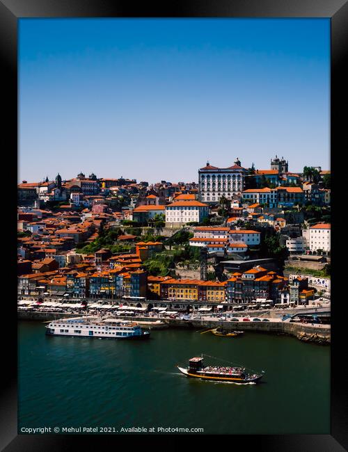 View across the old town of Porto and the Ponte Lu Framed Print by Mehul Patel