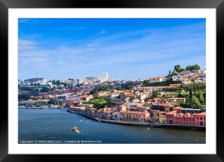 River Duoro, Porto, Portugal, Europe Framed Mounted Print by Mehul Patel