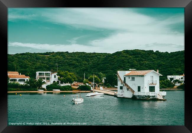 Little Venice house on the Mahon inlet, Menorca, Spain Framed Print by Mehul Patel