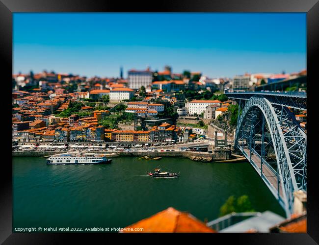 River Douro and Ponte Luis I bridge - Porto, Portugal Framed Print by Mehul Patel
