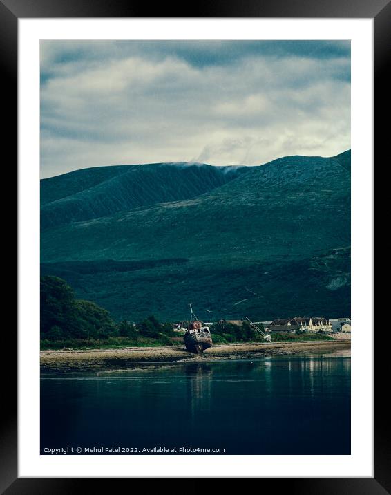 Shipwreck on the shores of Loch Linnhe Framed Mounted Print by Mehul Patel