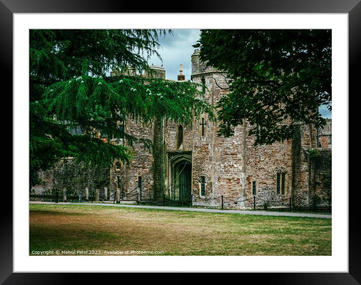 Bishop's Palace gatehouse, Wells, Somerset Framed Mounted Print by Mehul Patel