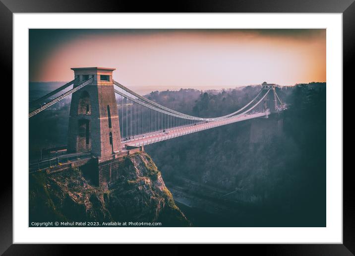 Clifton suspension bridge, Clifton Village, Bristol Framed Mounted Print by Mehul Patel