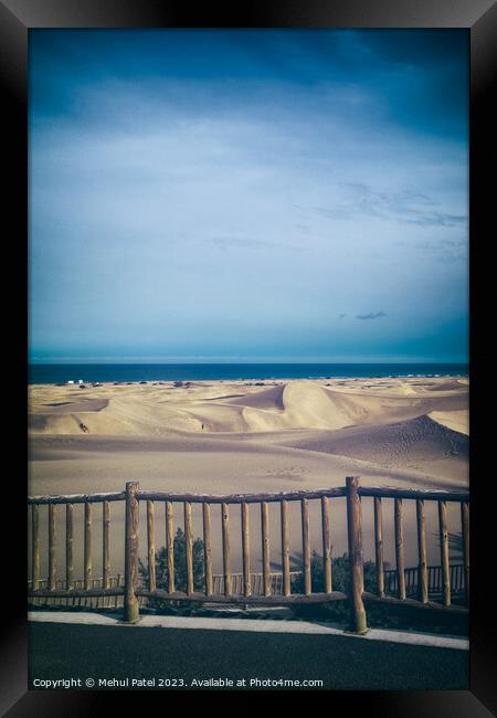 Sand dunes of Maspalomas, Gran Canaria, Canary Islands, Spain. Framed Print by Mehul Patel