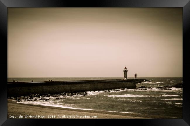 Lighthouse Lady of Light (Farol da Senhora da Luz) Framed Print by Mehul Patel