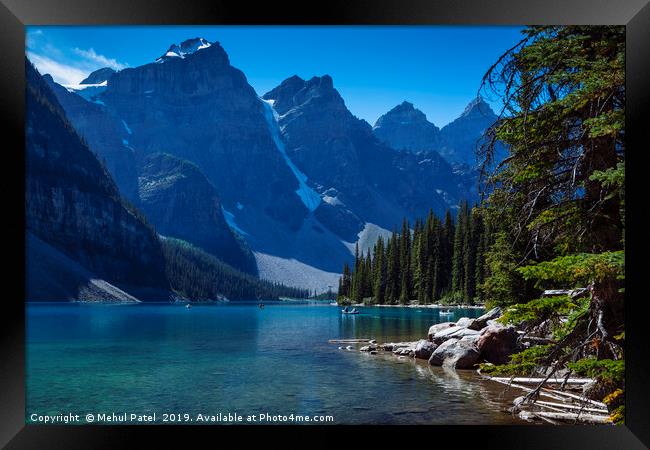 Moraine Lake - Banff National Park, Canada Framed Print by Mehul Patel