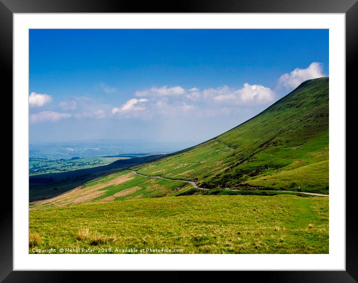 View of Gospel Pass from mountain of Twmpa  Framed Mounted Print by Mehul Patel