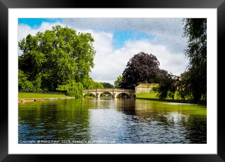 River Cam by The Backs, Cambridge, England, UK Framed Mounted Print by Mehul Patel