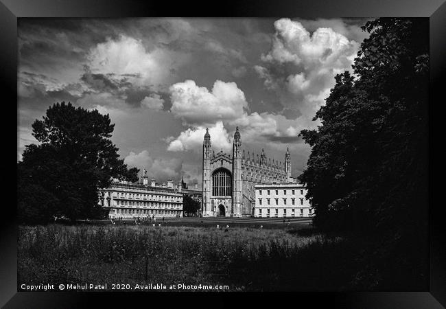 King's College Cambridge, with the Chapel in the c Framed Print by Mehul Patel