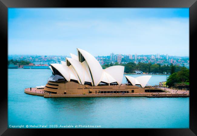 Sydney Opera House, Sydney Harbour, New South Wale Framed Print by Mehul Patel