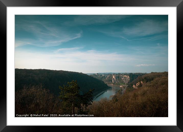 River Avon and the Avon Gorge from Clifton Down, B Framed Mounted Print by Mehul Patel