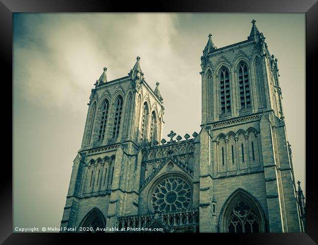 West front of Bristol Cathedral, Bristol, England, Framed Print by Mehul Patel