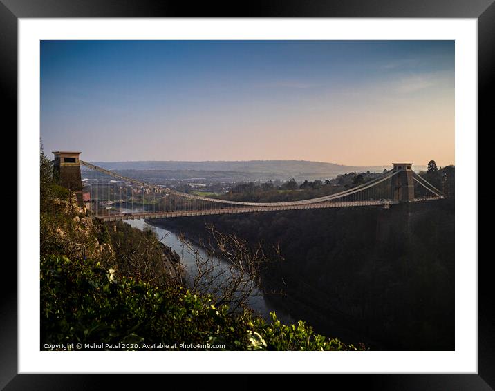Clifton suspension bridge Framed Mounted Print by Mehul Patel