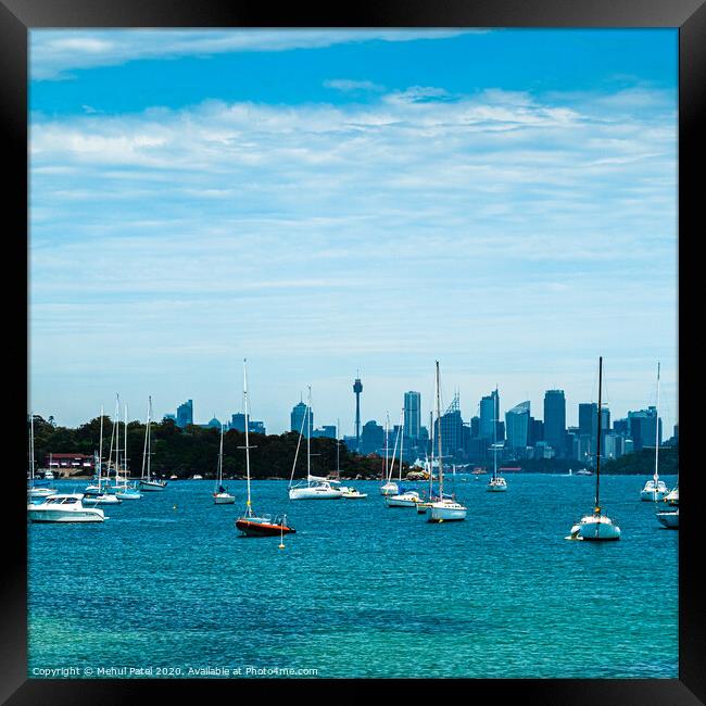 View of Sydney Harbour, New South Wales, Australia Framed Print by Mehul Patel