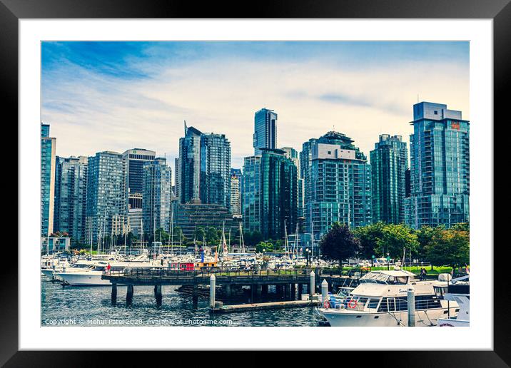 Coal Harbour - Vancouver, British Columbia, Canada Framed Mounted Print by Mehul Patel