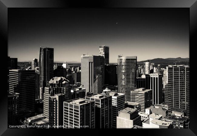 High shot of skyscrapers in downtown Vancouver - British Columbia, Canada Framed Print by Mehul Patel