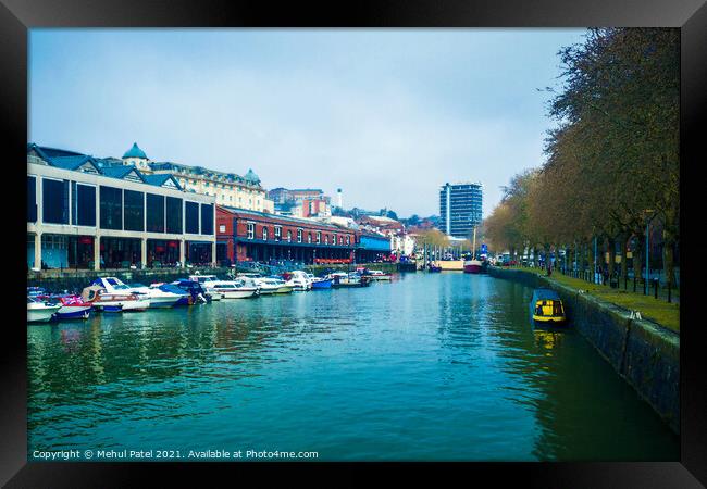 Waterfront in Bristol City Centre, Bristol, Gloucestershire, England, UK Framed Print by Mehul Patel