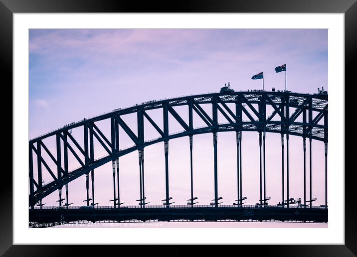 Sydney Harbour Bridge, Sydney, New South Wales, Australia Framed Mounted Print by Mehul Patel