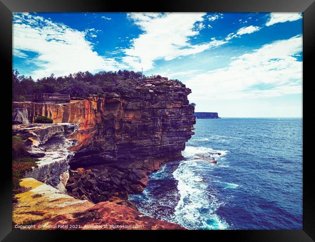 The Gap lookout, Watsons Bay, Sydney, New South Wales, Australia Framed Print by Mehul Patel