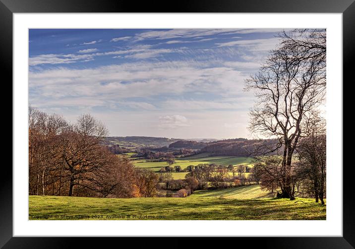 Herefordshire Landscape Framed Mounted Print by Steve Adams