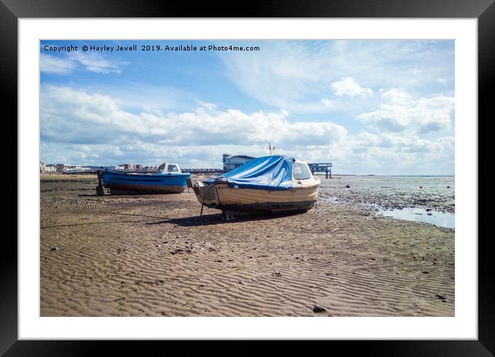 Whilst the tide is out Framed Mounted Print by Hayley Jewell