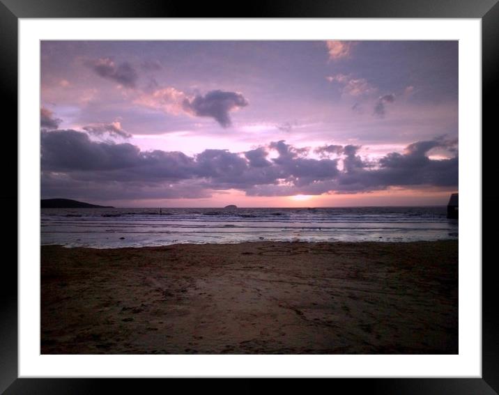 Pink Sunset Framed Mounted Print by Hayley Jewell