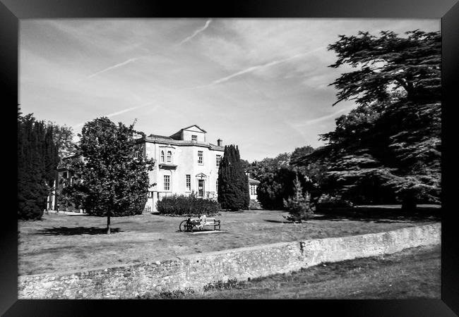 Bury Knowle House in black and white Framed Print by Hayley Jewell