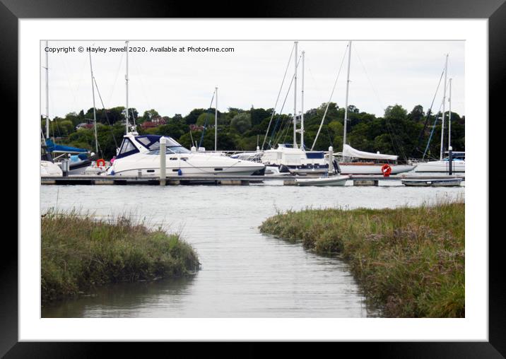Swanwick Boats Framed Mounted Print by Hayley Jewell
