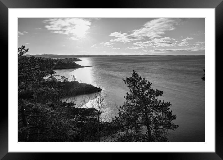 Overlooking lake Vattern from a little mountain Framed Mounted Print by Jonas Rönnbro