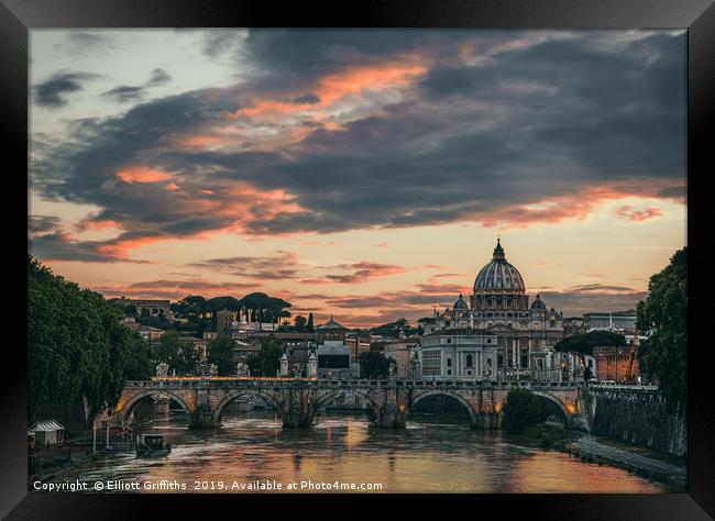 Vatican at Sunset Framed Print by Elliott Griffiths