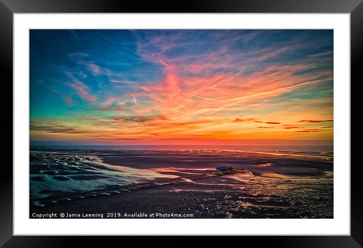 Southport Pier at Sunset Framed Mounted Print by Upshot Photos