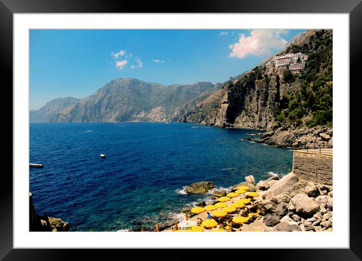  Praiano - Amalfi Coast Framed Mounted Print by Alessandro Ricardo Uva