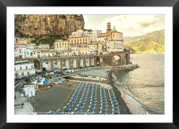 Amalfi Coast - Atrani Village Framed Mounted Print by Alessandro Ricardo Uva