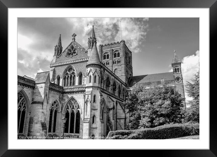 The Cathedral & Abbey Church of Saint Alban  Framed Mounted Print by Alessandro Ricardo Uva