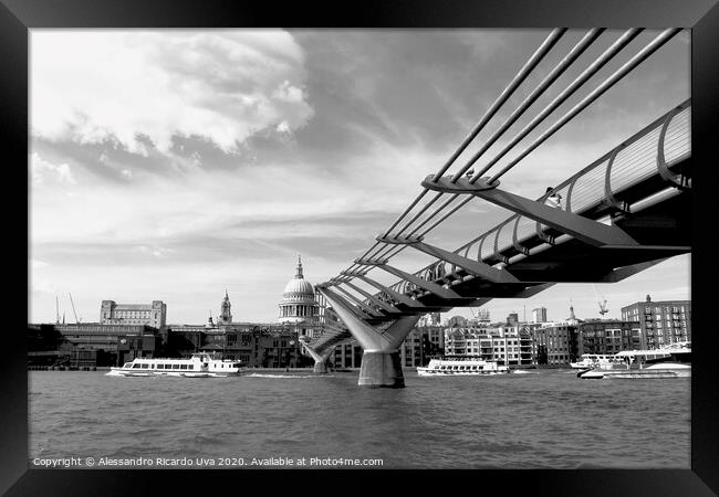 River Thames  - London Framed Print by Alessandro Ricardo Uva