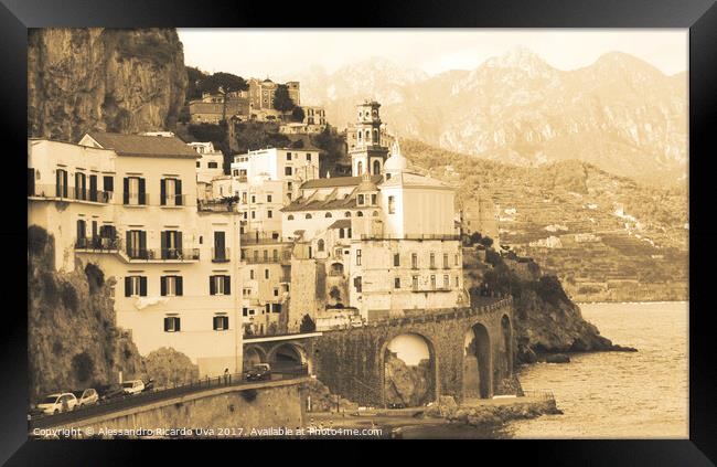 Atrani Village - Italy Framed Print by Alessandro Ricardo Uva