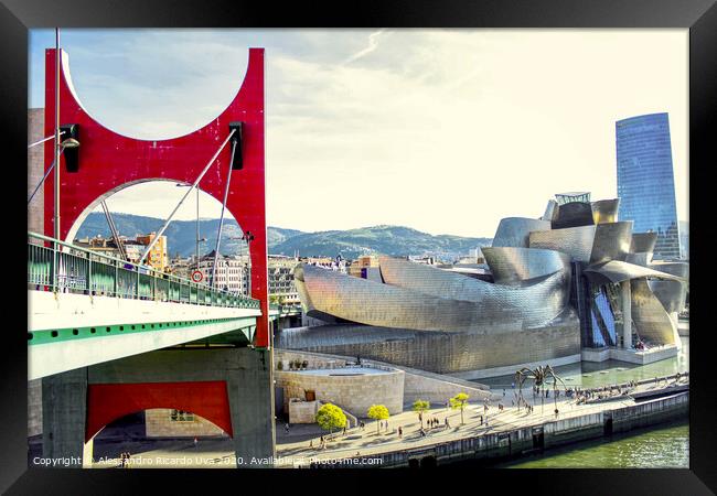 Guggenheim Museum Bilbao - Spain Framed Print by Alessandro Ricardo Uva
