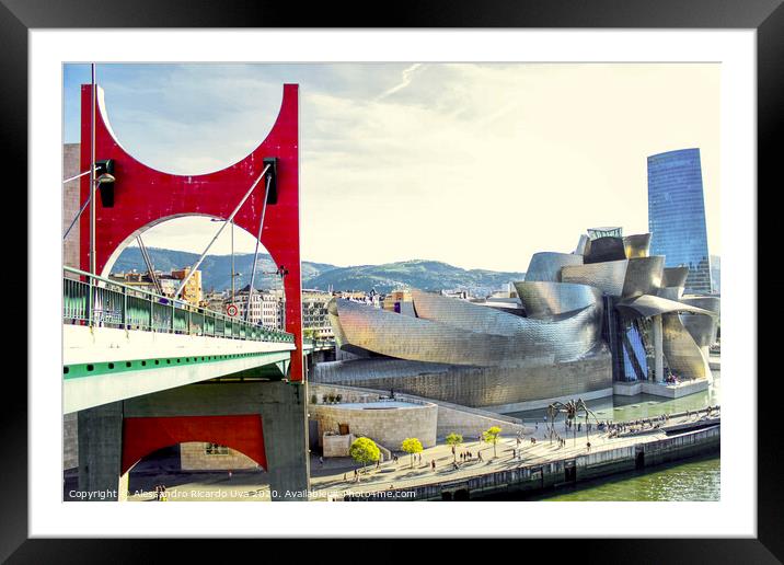 Guggenheim Museum Bilbao - Spain Framed Mounted Print by Alessandro Ricardo Uva