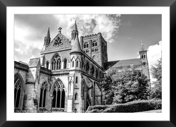 St Albans cathedral Framed Mounted Print by Alessandro Ricardo Uva