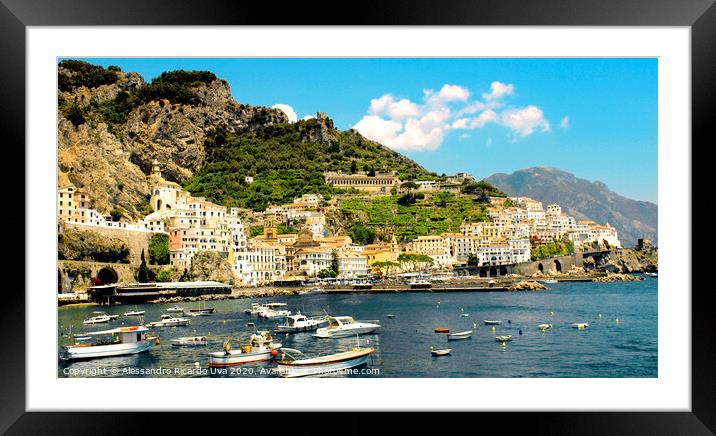 Amalfi Framed Mounted Print by Alessandro Ricardo Uva