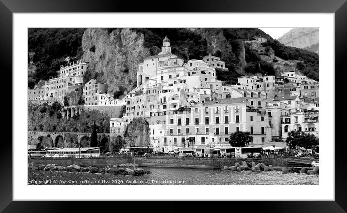 Amalfi Coast - Italy Framed Mounted Print by Alessandro Ricardo Uva