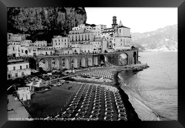 amalfi - Atrani village Framed Print by Alessandro Ricardo Uva