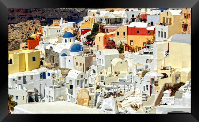 The colours of Santorini Framed Print by Alessandro Ricardo Uva